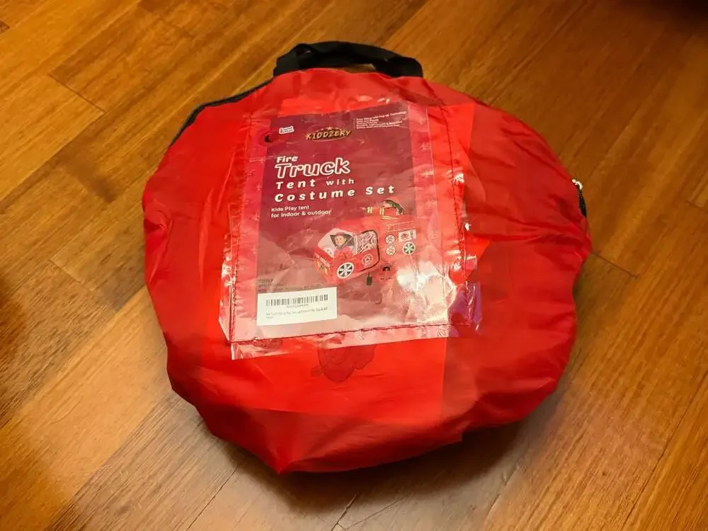 Kiddzery Fire Truck Tent with Costume Set